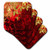 3dRose cst_7776_3 Marshy Red-Ceramic Tile Coasters, Set of 4