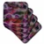 3dRose cst_20626_3 Red Marble Ceramic Tile Coasters, Set of 4