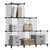 Wolizom Wire Cube Storage, 6-Cube Black Metal Grids Shelves Bookshelf, Stackable Modular Shelving Organizer, DIY Closet Bookcase Bookshelf, Grid Storage Shelf for Bedroom, Living Room, Office
