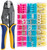 haisstronica Crimping Tool for Heat Shrink Connectors HS-8327 with 280PCS Marine Grade Heat Shrink Wire Connectors,Tinned Red Copper AWG 22-10 Electrical Ring Fork Spade Splice(3Colors/21Size)