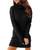 Langwyqu Womens Cable Knit Sweater Dress Sexy Long Sleeve Bodycon Turtleneck Mini Fall Sweaters Dresses Black