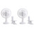 Genesis 6-Inch Clip Convertible Table-Top & Clip Fan Two Quiet Speeds - Ideal For The Home, Office, Dorm, More White (A1CLIPFANWHITE)
