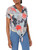 NIC+ZOE Women's Fan Dot Tie Tee, Blue Multi, LG