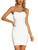 Allegra K Women's Sexy Party Mini Dress Sweetheart Neck Slim Fit Bodycon Strapless Dresses Small White