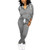 Nimsruc Two Piece Outfits For Women Jogging Suits Casual Tracksuit Long Sleeve Sweatsuit Pants Sets Gray XL