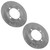 Caltric Front Left and Right Brake Disc Compatible with Suzuki Eiger 400 LTA400 LTA400F 2x4 4X4 2002 2003-2007