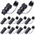 ANMBEST 10PCS Panel Mounting RJ45 Waterproof Connector Cat5/5e/6 Ethernet LAN Cable Coupler with Waterproof/Dust Cap Cover for Outdoor Network