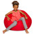 Posh Beanbags Bean Bag Chair, Large-38in, Solid Red