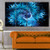 Designart MT13862-271 Blue Magical Wormhole Fractal - Large Abstract Glossy Metal Wall Art,Blue,48x28