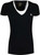 Polo Ralph Lauren Women's Pony Logo V-Neck Tee (Small, Black/White Pony)