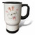 3dRose Cute Easter Bunny Dog a Standard Poodle in Pink Ears and Bow - Travel Mugs (tm-378963-1)