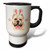 3dRose Easter Tan Pit Bull Dog in Pink Bunny Ears and Matching Bow - Travel Mugs (tm-378958-1)