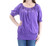 Ralph Lauren Womens Smocked Knit Blouse, Purple, Medium