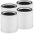 Breabetter AC400 True HEPA Replacement Filter Compatible with Purivortex AC400 Air Purifiers, 3-in-1 H13 True HEPA Filter?4-Pack?-White