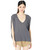 Free People Feelin It Tee Charcoal SM