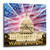 3dRose DPP_19413_1 Washington DC Patriotic American Flag with Bald Eagle and Capitol Building Wall Clock, 10 by 10-Inch