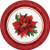 Holly Poinsettia Holiday Dessert Plates, 8ct