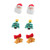 3 Pairs Christmas Resin Stud Earrings Set Christmas Jingle Bell Earrings for Women Christmas Tree Snowflake Candy Snowman Santa Stud Earrings Christmas Gift-Set C