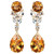 Earrings, 1 Pair Dangle Earrings Water Drop-Shaped Pendant Rhinestone Jewelry Long Lasting Bright Luster Earrings for Daily Wear Yellow