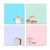 4 Pack 80Sheets Per Pack 2.85x2.85in Self-Stick Note Pads, Kawaii ,Cute ,Korean sticky notes (Cute Hamster)