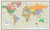 48x78 Huge World Contemporary Elite Wall Map Laminated