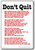 Don't Quit - motivational quotes fridge magnet