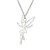 UNIFT Fairy Pixie Tinkerbell Silhouette Necklace For Women Girls Stainless Steel Exquisite Magical Pixie Angel Pendant Necklace Jewelry Gift (silver 2)