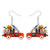 DUOWEI Acrylic Christmas Truck Tree Garland Earrings Drop Dangle Jewelry For Women Kids Teens Festival Gifts (Halloween Truck D)
