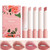 4 Pcs Nude Matte Lipstick Set, Natural Velvet Air Lip Tint Moisture Smooth Crayon Matte Cigarette Lipstick, Lip Stain Long Lasting 24 hours Waterproof Lip Gloss,Matte Lipstick for Women & Girls (B)