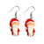 CHILDWEET 1 Pair Polymer Clay Earrings christmas piercing dangle earrings santa earrings christmas tree earrings ear studs lugs for women Creative Santa Ear Stud Miss accessories Cartoon