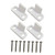 Hemobllo 2 Sets barn Door Floor Guide Sliding Closet Door Floor Guide Pocket Door barn Door Hardware White barn Door Sliding Closet Door Guide Sliding Door pom Material Handle