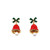 ABOOFAN 1 Pair Christmas Earrings Jewelry for Women Earrings Fashion Jewelry for Women Christmas Earring Stud Holiday Drop Earrings Woman Ear Studs Miss Christmas Bag Screw
