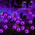 Halloween Decorations Outdoor Solar Eyeball Lights, 2 Pack 12LED Eyeball Swaying Firefly Lights Waterproof, 2 Modes Scary Eyeball Solar Lights for Yard/Garden/Lawn/Party Halloween Decor(Purple)
