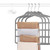 Tinfol 4pc Velvet Pants Hangers Space Saving, Non-Silp Pant Hanger, Jeans Slack Trousers Hangers, Multi Layer Clothes Hanger Closet Organizer Perfect for Pants,Trouser,Jeans (Gray)