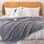 Panku Sherpa Throw Blanket for Couch - Thick and Warm Fleece Blanket for Winter, Super Soft and Silky Throw Blanket for Bed, Gray, 50x60 inches