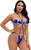 DeSeeni Micro One Piece Swimsuit for Women Slingshot Thong Monokini Swimwear Sexy Women Bikini Teddy Lingerie Navy