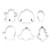 Christmas Cookie Cutter Set,6pcs/Set Cookies Mould,Stainless Steel Cookie Cutters Set,Cookie Cutters for Baking,Easy to Demould Christmas Cookie Cutters for Home,DIY Baking Molds, cookie cutters