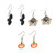 SOIMISS 3 Pairs of Halloween Pumpkin Funny Bat Spider Hook Earrings Alloy Dangle Earrings Festive Costume Ear Jewelry for Women (Random Pattern)