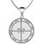 Silver Plated Detailed Engraved Fifth Pentacle of Mercury Stainless Steel Polished Talisman Pendant Necklace