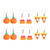 6 Pairs Thanksgiving Fall Earrings Candy Earrings Pumpkin Earrings Dangle Polymer Clay Earrings Food Earrings for Women Girls Halloween Holiday Costumes Party