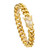8mm-18mm Mens Miami Curb Cuban Link Chain 18K Gold Tone Stainless Steel Necklace CZ Diamond Chain Choker (9 inches, 10mm)