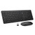 MoKo Slim Keyboard and Mouse Set, Ultra-Thin 2.4G Light Full-Size Wireless Keyboard & Mouse Combo with Nano USB Receiver for Android, Windows, Laptop, Desktop, PC, Notebook, Computer - Black