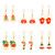 Happyyami 6 Pairs Fashion Earrings Christmas Ear Jewelry Dangle Earrings for Christmas Hook Earrings for Christmas Festive Christmas Earrings Long Gift