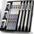 Nicpro 4PCS Metal Mechanical Pencils Set 0.5 mm, Lead Drafting Pencil 0.5mm for Artist Writing, Sketching, Drawing with 8 Tube HB #2 Refill, 3PCS 4B Eraser, 9 Eraser Refill- Come Case