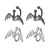 Ear Cuffs for Women Gothic Elves Ear Cuffs 2 Pairs Bat Clip On Ear Cuff Wrap Earrings Non Pierced Ear Cartilage Cuffs Jewelry for Halloween Costume Cosplay(Silver, Black) Ear Cuffs for Women Gothic Elves Ear Cuffs 2 Pairs Bat Clip On Ear Cuff Wrap Earrings Non Pierced Ear Cartilage Cuffs Jewelry for Halloween Costume Cosplay(Silver, Black)