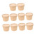MARMERDO 10 Sets Ice Cream Cups Ice Cream Paper Cups Kraft Soup Containers Disposable Soup Bowls with Lids Ice Cream Bowls Yogurt Bowl Containers with Lids Soup Cups Snack Cup Thicken