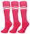 Winterlace Kids Soccer Socks, 3 Pairs for Boys Girls, Youth Knee High Athletic Sports Football Gym School Pack Children (as1, alpha, s, regular, Pink)