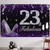 HAMIGAR 6x4ft Happy 23rd Birthday Banner Backdrop - 23 & Fabulous Heels Birthday Decorations Party Supplies for Women - Purple