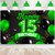 Happy 15th Birthday Green and Black Banner Backdrop Cheers to 15 Years Old Confetti Balloons Theme Decor Decorations for Girls 15 Years Old Pink Birthday Party Bday Supplies Background Favors Gift Glitter