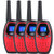 Walkie Talkies 22 Channel Two Way Radios Long Range Handheld Walkie Talky Kids Adult 4 Pack Red